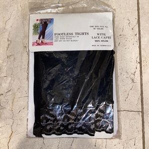 BRAND NEW footless tights with Lace Capri